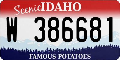 ID license plate W386681
