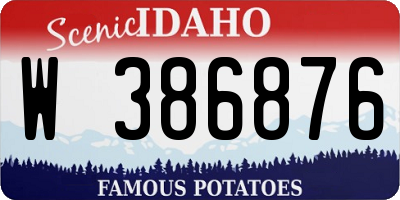 ID license plate W386876