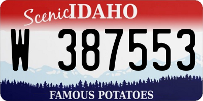 ID license plate W387553