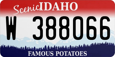 ID license plate W388066