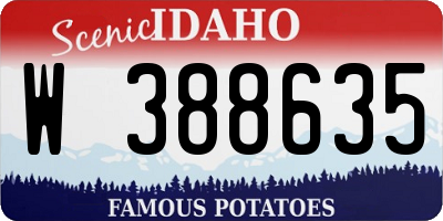 ID license plate W388635
