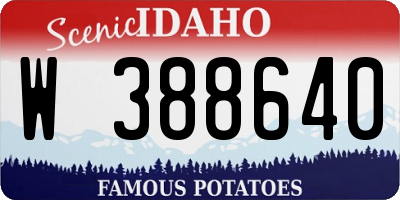 ID license plate W388640