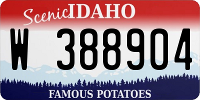 ID license plate W388904