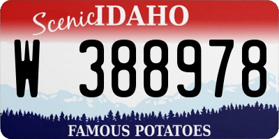 ID license plate W388978