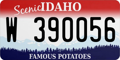 ID license plate W390056