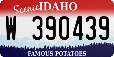 ID license plate W390439