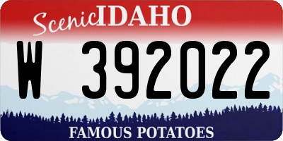 ID license plate W392022