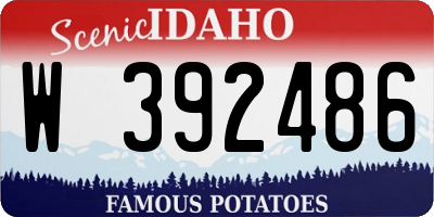 ID license plate W392486