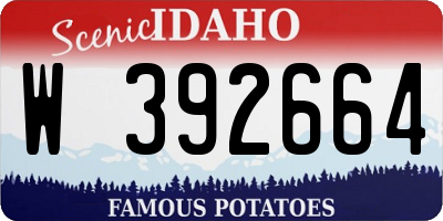 ID license plate W392664