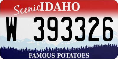 ID license plate W393326
