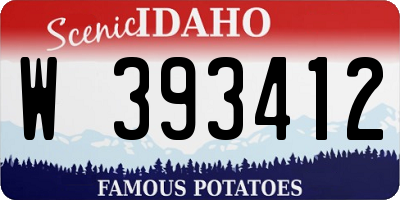 ID license plate W393412