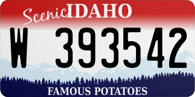 ID license plate W393542