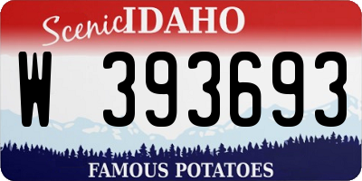 ID license plate W393693