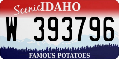 ID license plate W393796