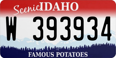ID license plate W393934