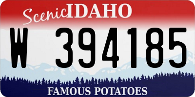 ID license plate W394185