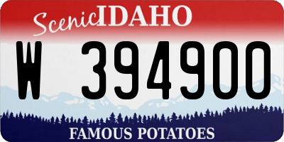 ID license plate W394900