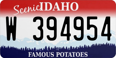 ID license plate W394954