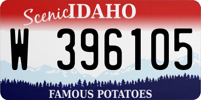 ID license plate W396105
