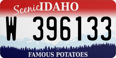 ID license plate W396133