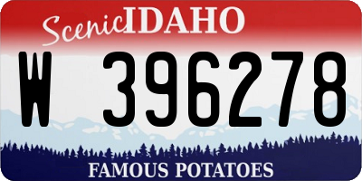 ID license plate W396278