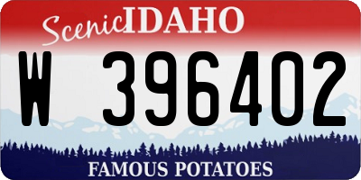 ID license plate W396402