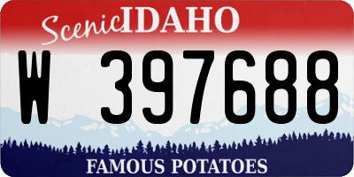 ID license plate W397688