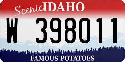 ID license plate W398011