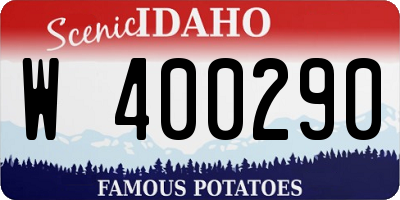 ID license plate W400290
