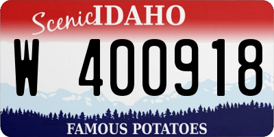 ID license plate W400918