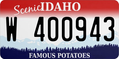 ID license plate W400943