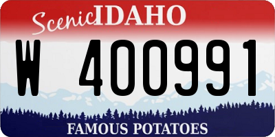 ID license plate W400991