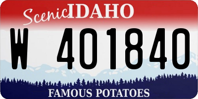 ID license plate W401840