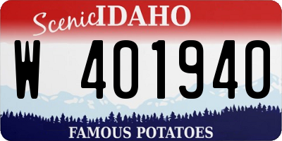 ID license plate W401940
