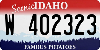 ID license plate W402323
