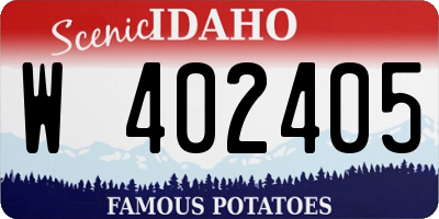 ID license plate W402405