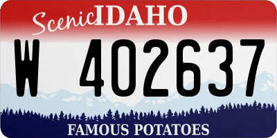 ID license plate W402637