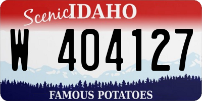 ID license plate W404127