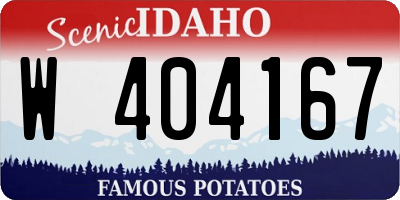 ID license plate W404167
