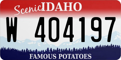 ID license plate W404197