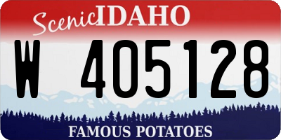 ID license plate W405128