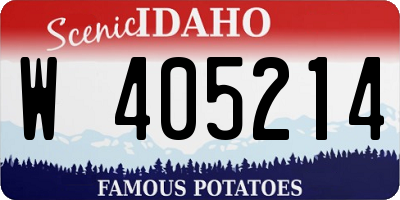 ID license plate W405214