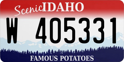 ID license plate W405331