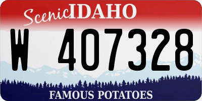 ID license plate W407328