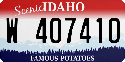 ID license plate W407410