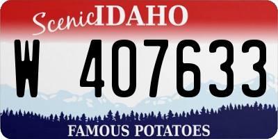 ID license plate W407633