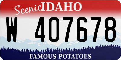 ID license plate W407678