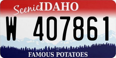 ID license plate W407861