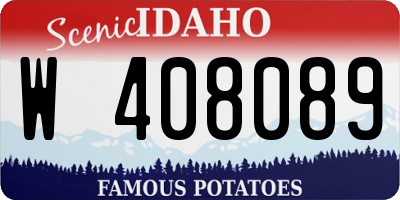 ID license plate W408089