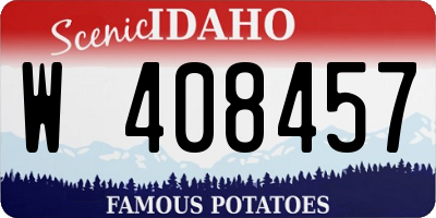 ID license plate W408457